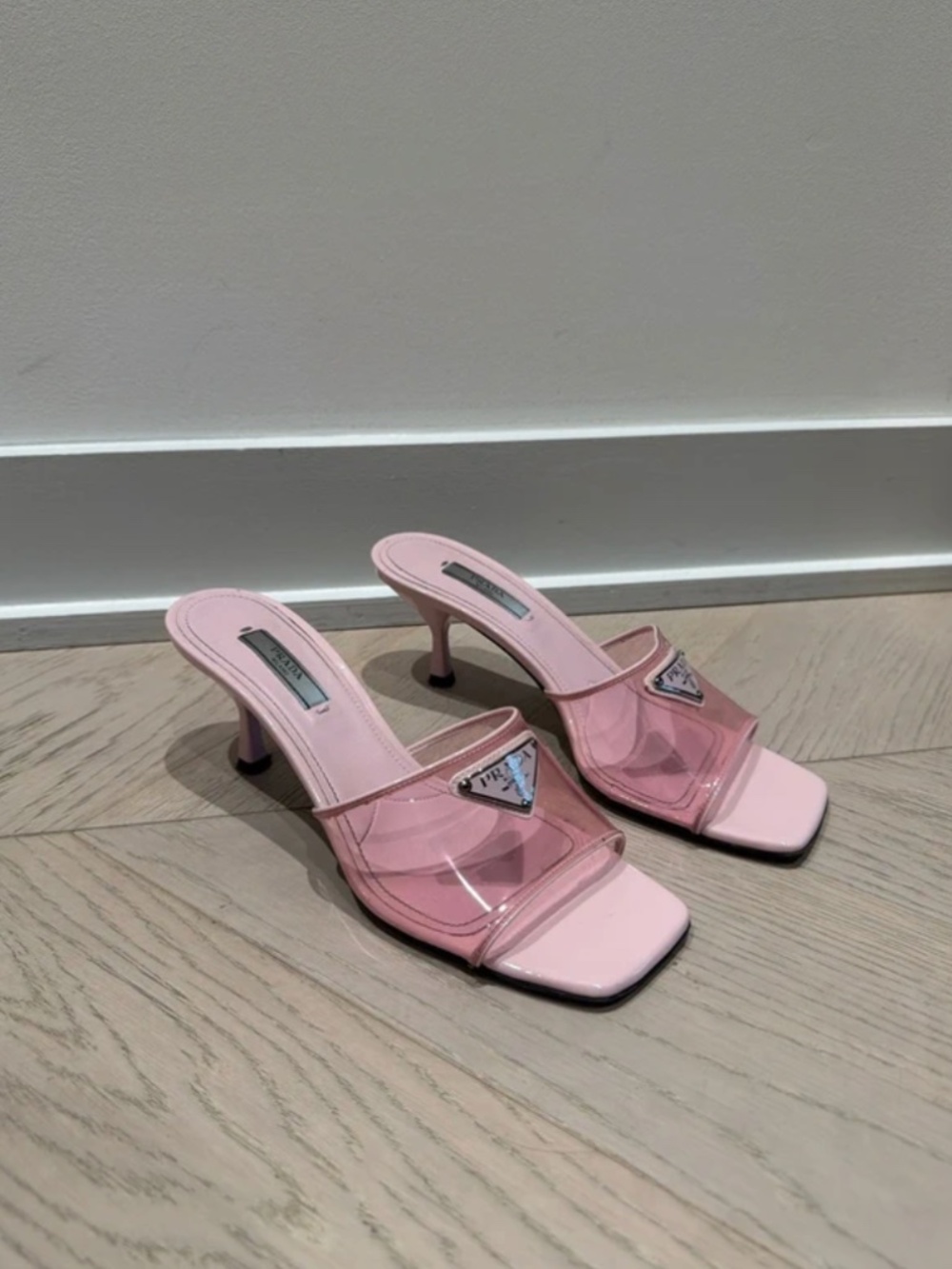 Pink Prada Kitten Heels